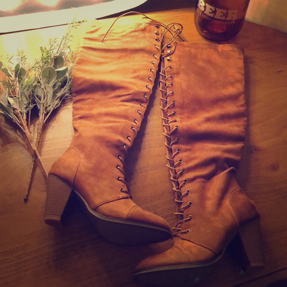 👢Forever💋Knee High Lace Up Boots👢